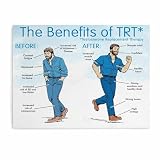 TRT1 Testosterone Replacement Therapy Benefits Poster (1) Canvas Painting Posters And Prints Wall Art for Living Room Bedroom Decor 10x8inch(26x20cm) Unframe-style