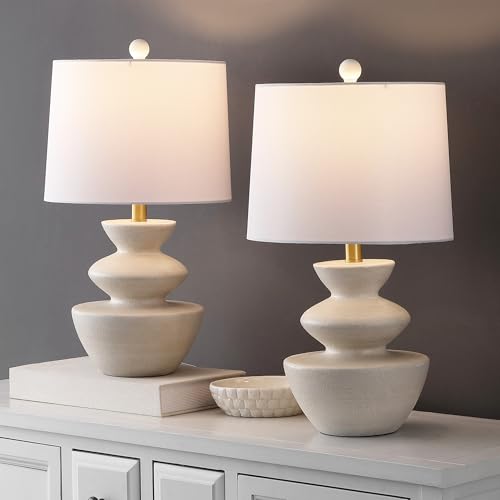 Set de 2 lámparas de mesa de resina blanca SAFAVIEH 22 pulg miniatura 2
