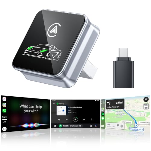 Image of Houflody Wireless CarPlay Adapter for iPhone Apple (Upgraded Chip) | Convert Factory Wired CarPlay to Wireless with Stable, Low Latency, Auto Reconnect, Ultra-Compact Design & Plug-and-Play