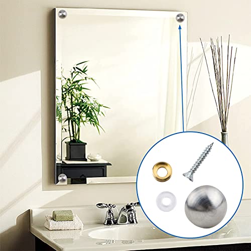 INCREWAY Set di 20 viti a specchio, 18 mm, in