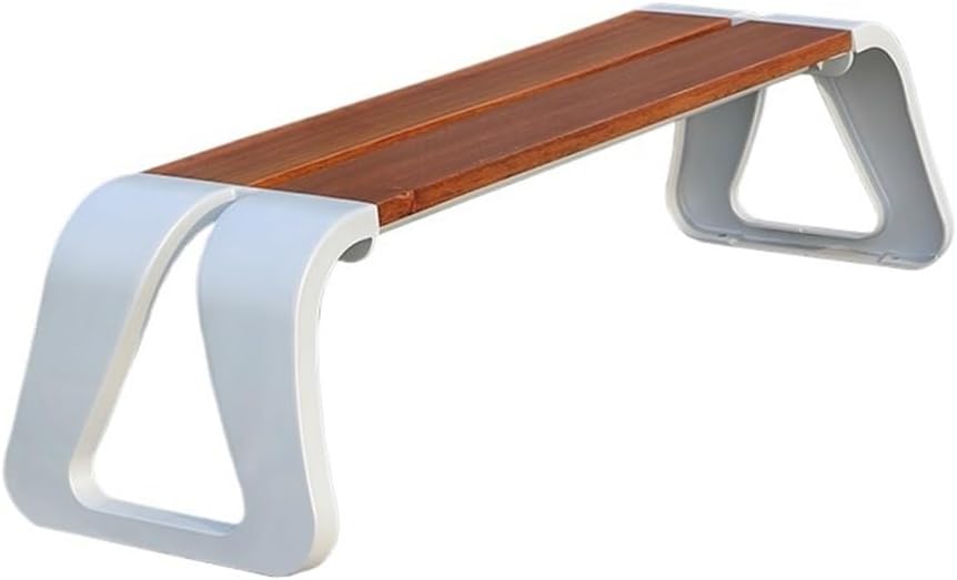 Garden Bench Dark Brown Park Chair Outdoor Bench Double Rest Backrest Bench Outdoor Leisure Porch Bench(Medium)