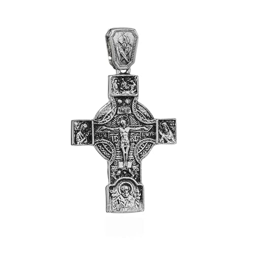 Crucifix en argent 925 NKlaus pendentif d'exception 35,7 mm