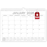 18 Mo Calendar 2026, A4 Wall Calendar 2026-2027, Monthly 2026 Calendars for Family Planner, Month to View From January 2026 to June 2027, Academic Slim Calendars for Office Kitchen, Simple Style