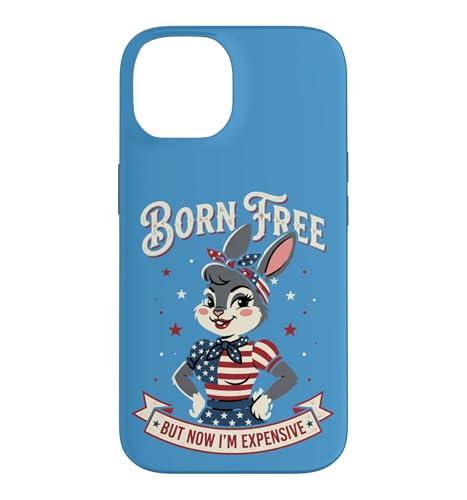 Born Free But Now I'm Expensive 4th Of July Women Rabbit �X�}�z�P�[�X iPhone 14 �p