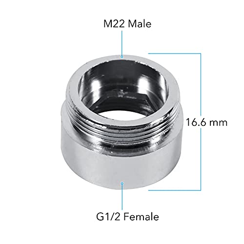 Faucet Diverter Valve with Aerator, 3-Way Diverter Valve for Hand Held Shower, Sink Faucet Splitter for Kitchen and Bathroom, with 55/64'', 15/16'', G1/2” Adapters