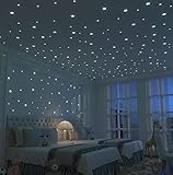 ✅ ESPERIENZA REALISTICA DI NOTTE STELLATA: GLOW REALISTICO NELLE STELLE SCURE E LUNA PIENA! per creare un cielo stellato realistico. SAREBBE COME ESSERE SOTTO LA LUCE DELLE STELLE - con questo set di decorazioni murali fluorescenti, aggiunge l'aspetto di un vero cielo notturno. Nel buio la stanza diventa una camera da letto lucida stellata. Adatto a qualsiasi stanza, adorabile decorazione dello spazio.