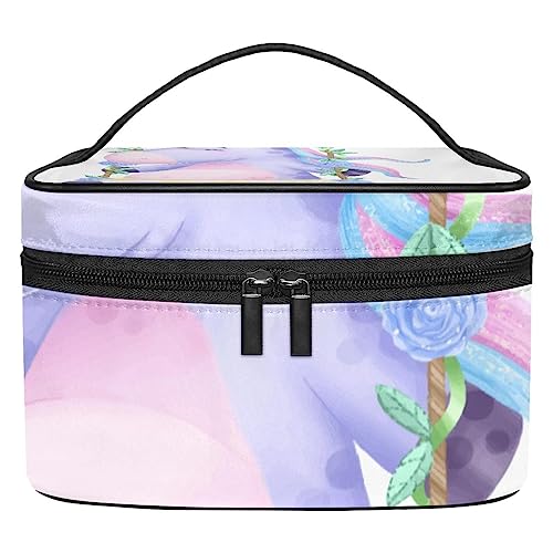 Trousse de maquillage licorne étanche avec fermeture sécurisée