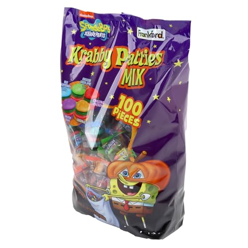 Krabby Patties Gummy Candy - 1 LB 15.75 OZ Bag - SpongeBob Squarepants Candy 100 Count Assorted Fruit Flavors & Colors by Frankford Candy - Thumbnail 6
