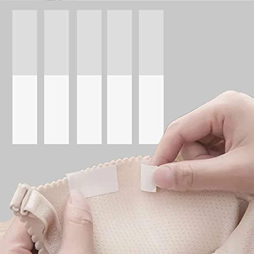 QWEN Anti-Naked Invisible Chest Patch, Double Sided Tape for Clothes, Fashion Tape for Women, Clear Fabrics Tape, Body Tape for Securing Fabric and Dresses (1 Pack, M)