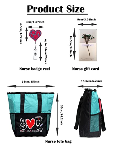 Nurse Accessories For Work Nurse Gifts - Nurse Tote Bag With Nurse Badge Reel Gift Card Great Christmas Gift Idea Nurse Gifts Rn Gift And Perfect Graduation Gift Nurse Accessories Bag For Work #TOP2