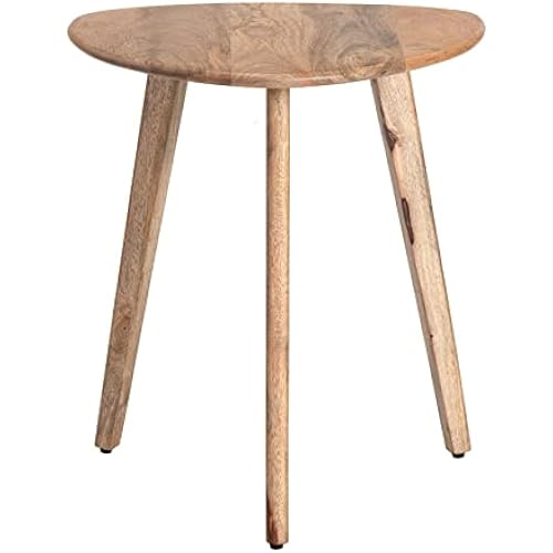 MH London Side Table - Wandsworth Wooden End Table - Exclusively Designed Hand Crafted Large Tables - Contemporary Triangle End Table for Living Room, Bedroom Bedside Tables and Office, Natural