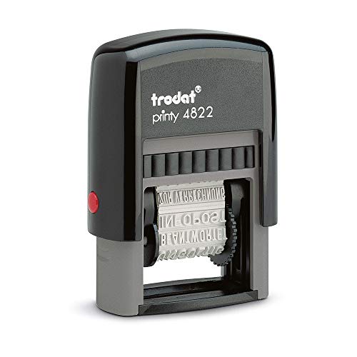 Preescolar, Office Product Sello 12 Fórmulas Comerciales Printy Trodat 4822 Autoentintable, Tinta Negra, 48 x 4 mm