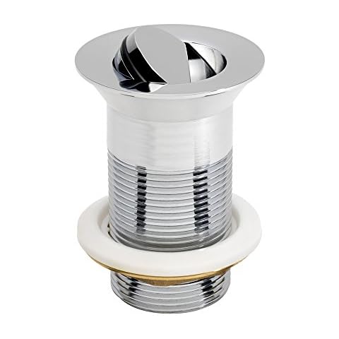 JT Pickfords | Flip Top Basin Waste - Chrome | Unslotted for A Basin with No Overflow Cover