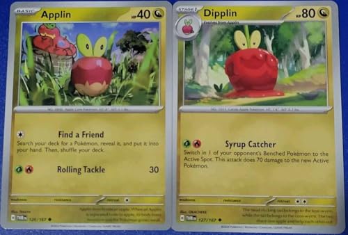 Applin 126/167 + Dipplin 127/167 - Twilight Masquerade - Evolution Set - NM/M
