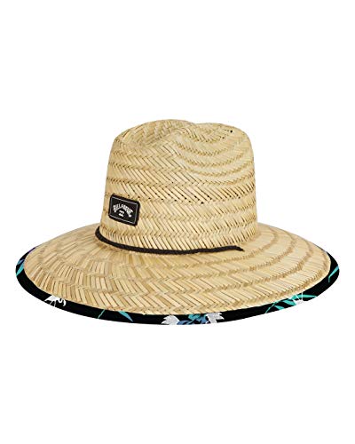 Billabong Men's Tides Print Straw Lifeguard Hat Grey One Size