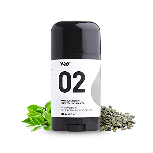 02 Natural Deodorant Stick, Aluminum Free Deodorant, Paraben Free Deodorant Stick, 24-Hour Protection Underarm Deodorant (Tea Tree and Pumpkin) - Way of Will