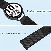 Amzpas Nylon Uhrenarmband 22mm 20mm Armband mit Schnellverschluss, Klettverschluss und Schnellverstellung Geflochtenes Uhrenarmbänder, Universelles Ersatzarmband für Smartwatch Traditionelle Uhr – Ansicht 3