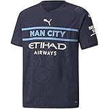 Manchester City F.C. Unisex-Child Manchester City Saison 2021/22, Spielausrüstung, Trikot Third Kit, Peacoat-Puma White, 152