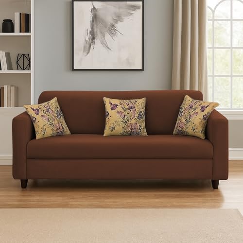 Casaliving - Lifestyle 3 Seater Sofa for Living Room (Brown)