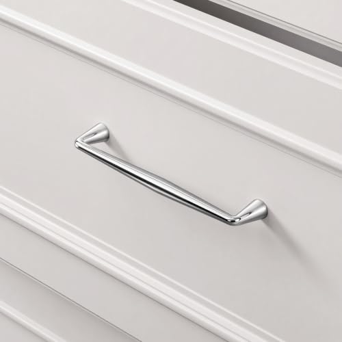 homdiy 20 Pack 5in Bright Silver Cabinet Pulls Kitchen Cabinet Handles
