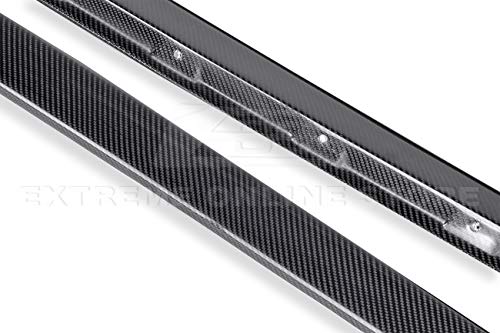 For 2005-2013 Chevrolet Corvette C6 Wide Body Models | Zr1 Style Front Bumper Lip Splitter With Side Skirts Rocker Panel Mud Flap Pair (Carbon Fiber) #TOP6