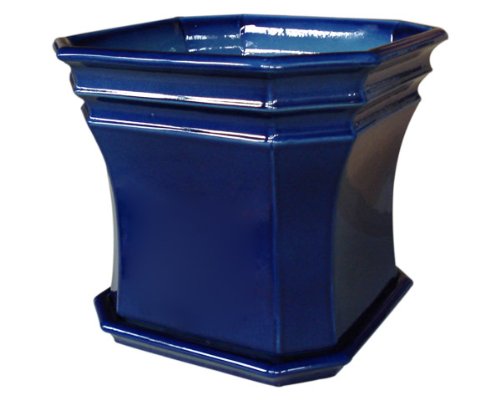 Pot de fleurs Neapel en céramique bleu pour sublimer votre terrasse