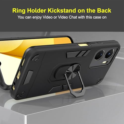 Image of NDCOM for Vivo T2x 5G Mobile Cover, Vivo Y16 Back Cover, Vivo Y56 5G Mobile Back Cover Ring Holder Case