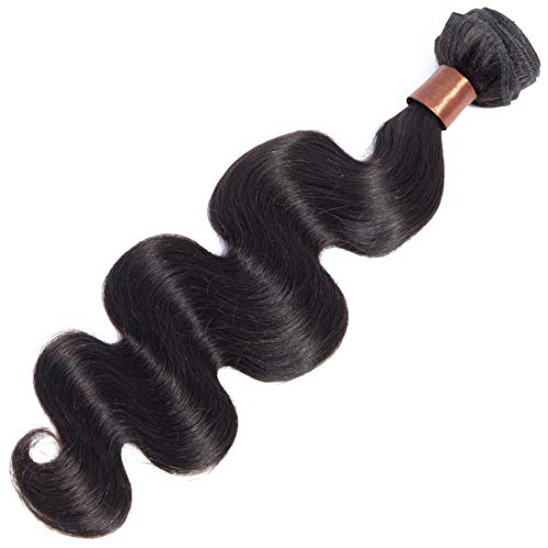 ANGIE QUEEN Malaysian Virgin Hair Body Wave One Bundle 100% Unprocessed Human Hair Extention Weave Wefts Nature Black Color (22)