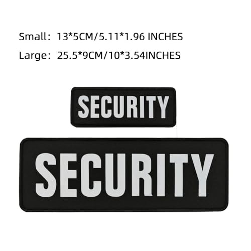 Patch militaire grand garde de sécurité brodé réfléchissant pour veste
