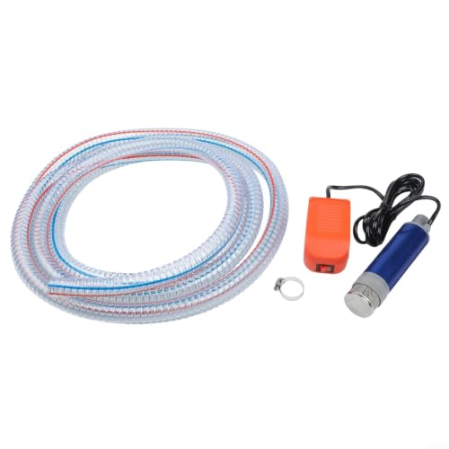 Bomba sumergible para 18 V BL1830 BL1840 BL1850 BL1860 para batería, 40 – 60 L/min, transferencia de agua diesel con manguera de acero de 5 m