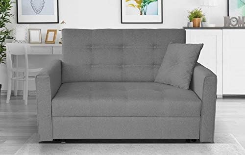 MK Sofa Bed - Sofa Beds 2 Seater A Modern & Luxurious Furniture 2 Seater Sofas for Living Room, Drawing Room - Quality Fabric Sofa Bed For Bedroom & Office - Sofa 2 Seater is Available in Grey Color
