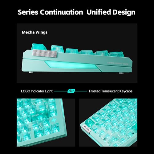 Image of ATK RS7 Air Esports Hall Effect Keyboard 75% 81-Key, 0.08 ms Latency, Frosted PC Keycaps (Pink /Iceblade)