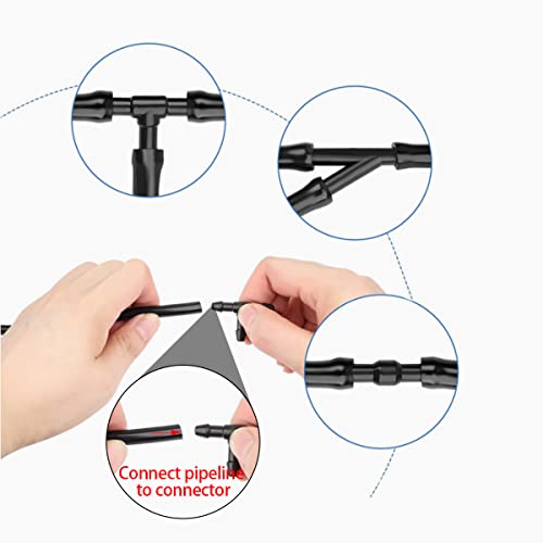 W/ 4 Connector Rubber Auto Windshield Wiper Washer Jet Hose Tube Pipe 2m 3.8mm E - Foto 2