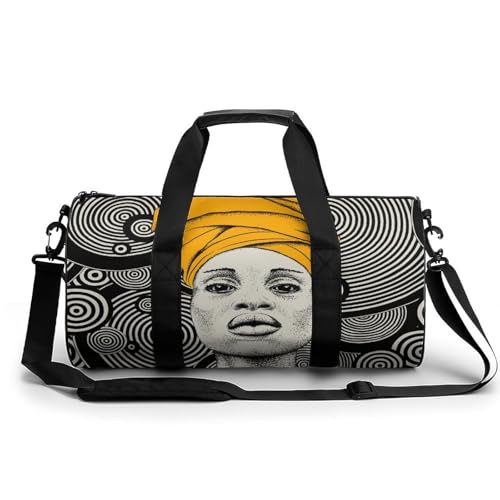 Sac de sport femme au turban sac de voyage de camping et randonnée duffel bag