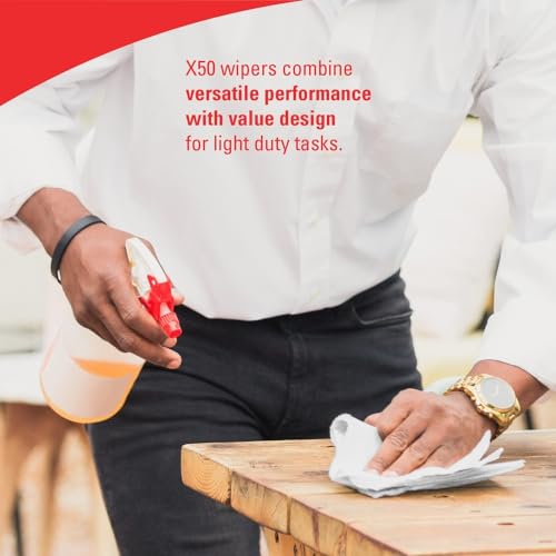 WypAll® GeneralClean™ X50 Cleaning Cloths, Jumbo Roll (35015), Strong for Extended Use, White (1100 Sheets/Roll, 1 Rolls/Case, 1,100 Sheets/Case) - Thumbnail 6