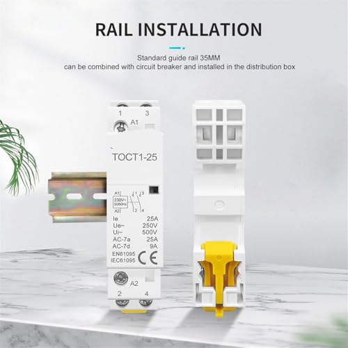 Contacteur modulaire Din rail 25A 110V avec contact inverseur 1NO 1NC
