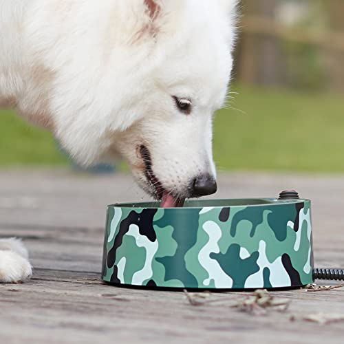 Heated Pet Bowl, Petfactors 2.2L Pet Thermal Water Bowl, Dog Cat Heated Water Bowl With Long Chew Resistant Cord And Waterproof On/Off Switch (Camouflage) #TOP27