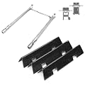 BBQration 7635 Flavorizer Bars, 69785 Grill Burner Kit for Weber Spirit I & II 200 Grill Parts, Grill Replacement Parts for Weber Spirit 2 Parts GS4 Spirit II E-210 E210 S-210, 16GA Porcelain Steel