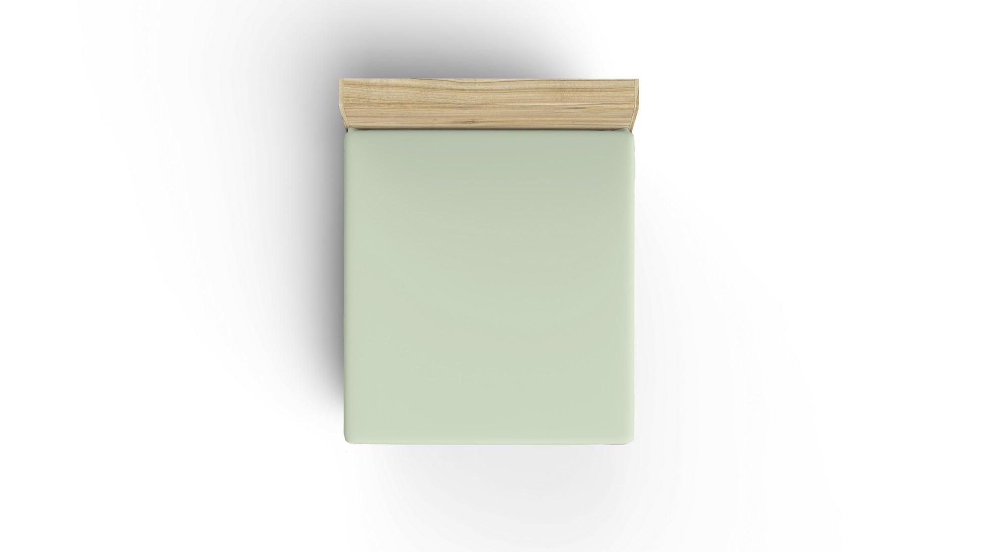 Drap-housse coton ranforce 100x200 vert clair lavable à 30°C doux et résistant