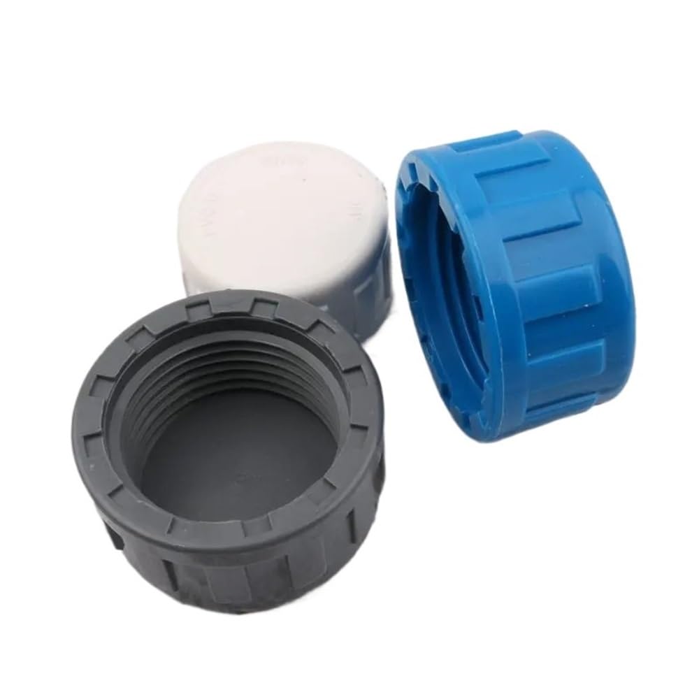 Tapón de extremo de tubería de PVC, rosca hembra de PVC de 20 mm a 63 mm, adaptador de tubo for línea de agua de plomería (100 unidades)(Blue,25mm)