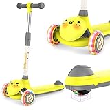 Altura regulable: según la edad y el tamaño del niño, puedes ajustar el patinete a una altura de 66 cm, 71 cm, 77 cm. Nuestros patinetes pueden acompañar a tus hijos a crecer juntos.