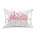 426 Taie Coussin Flamant Aquarelle Taie d'oreiller Double-Face Housse De Coussin Souple Housse d'oreiller pour Chaise, Lit, Canapé, 40X60Cm