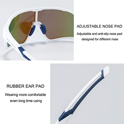 Image of ROCKBROS Polarized Sports Sunglasses Men Women - UV400 Protection Goggle with Myopia Frame for Running Cycling Driving
