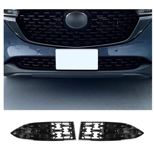 Image of CDEFG 2022-2025 CX-5 Front Grill Mesh Inserts Trims Front Grille Guard | for 2022-2025 Mazda CX5 Car Exterior Accessories ABS Material 2024 2025 CX-5 Accessory (2PCS)