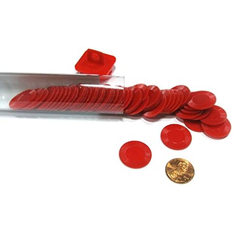 Koplow Games Red Mini Poker Chip 7/8In Tube of 50Ea Cover