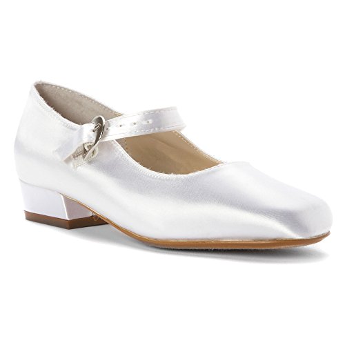 Touch Ups Girl's Sabrina White Satin 13 M