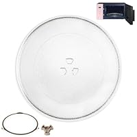 VIDETOL Mikrowellenteller Glas 25,5cm, Universal Drehteller für Mikrowelle, Mikrowelle Teller mit Drehbarer Bügel und Y-Drehtellerspindeln, Glasteller für Mikrowelle Drehteller, Mikrowellen