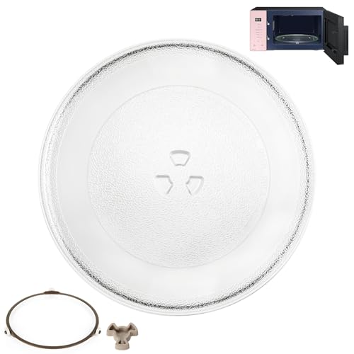 VIDETOL Plateau Tournant pour Micro Ondes, Plateau Micro Onde Universel 25.5cm et Possède 3 Fixations Compatible, Assiette Micro Onde pour Micro-ondes,...