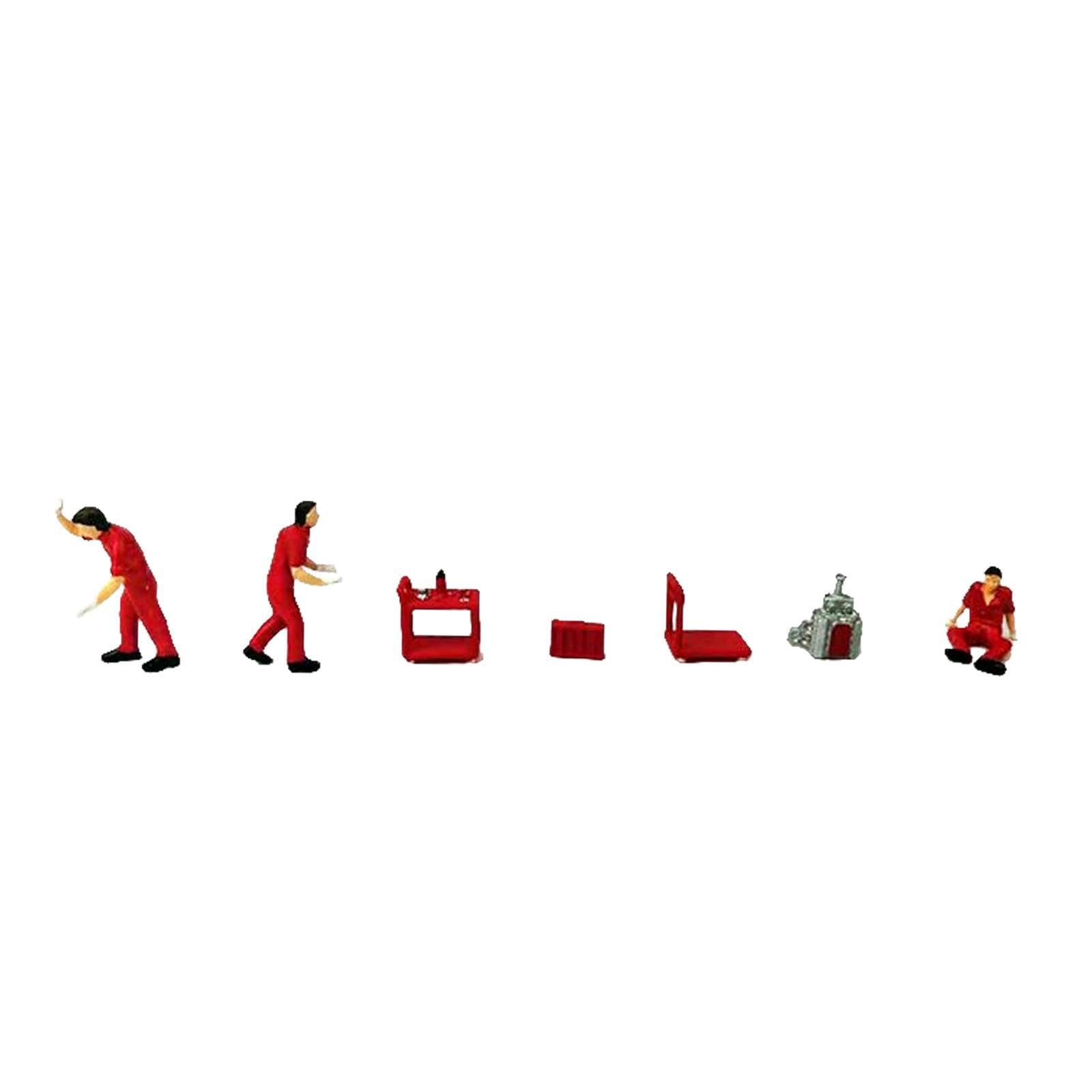 MUXZSIZ Resin Tiny People Figures Hand Painted Model Suitable For Home Desktop Decor With High Precision And Excellent Workmanship. Hand Painted Model, red