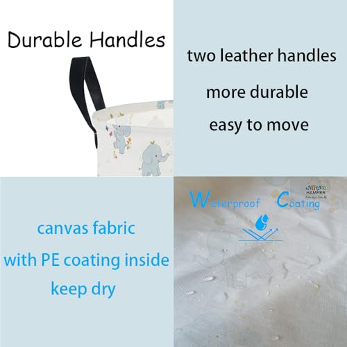 Image of Waterproof Laundry Hamper, Joyful Elephant